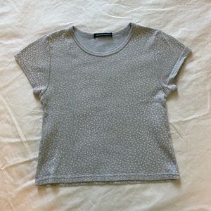 brandy melville blue floral ashlyn top